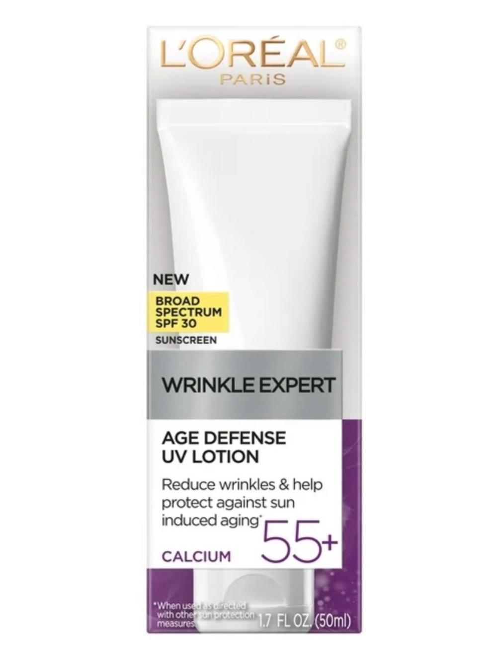 L'Oreal Wrinkle Expert Age Defense UV Lotion 55+ - SPF 30